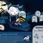 Anonymous Halloween in Blue WordPress Theme