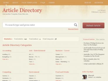 article-directory theme