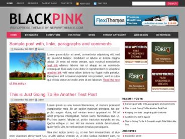 black-pink theme