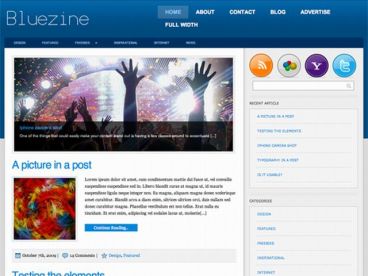 bluezine theme