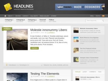 headlines theme