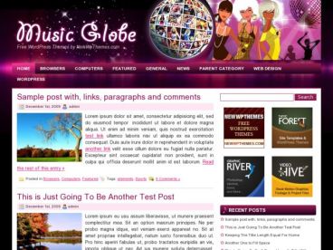 music-globe theme