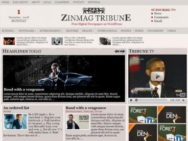 zinmag-tribune theme