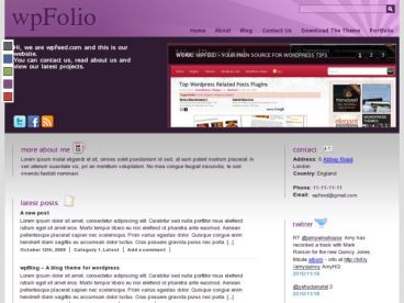 wpfolio-wpfeed theme